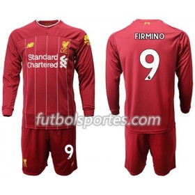 Camisetas Niños Liverpool Firmino 9 Primera Equipacion 2019/2020 Manga Larga